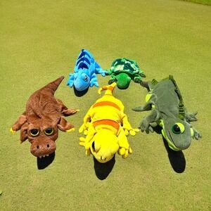 5 Reptile Golf Head Club Covers Hand Puppets Caltoy Very Clean Reptiles